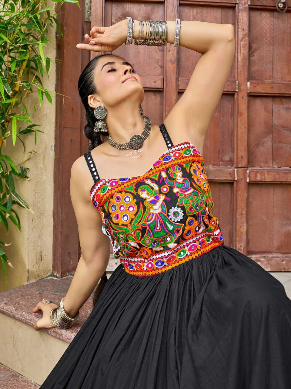 Soft Cotton Fancy Gown in Beige