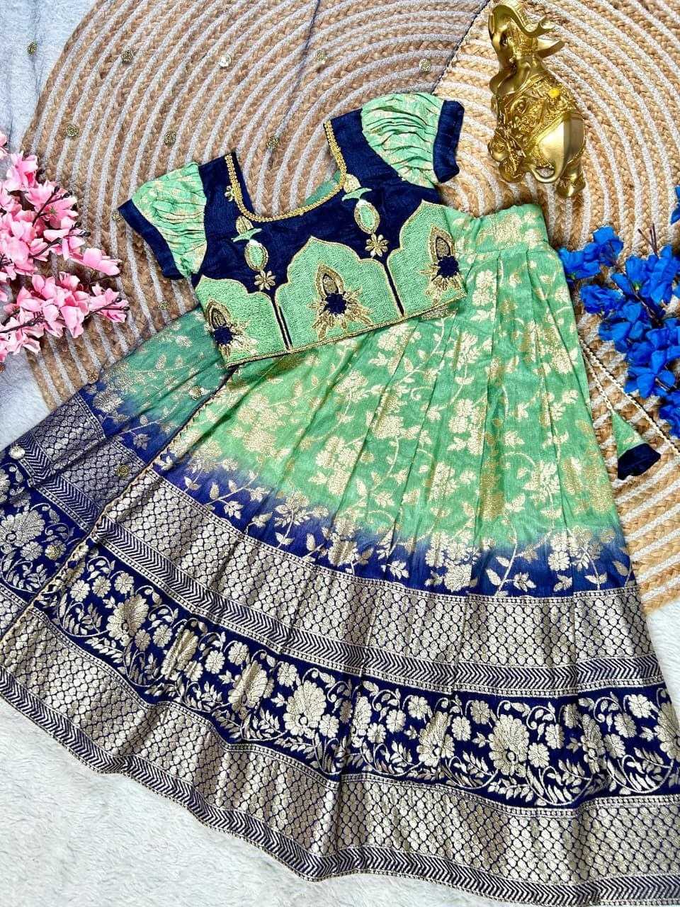 Mono Slub Kids Lehenga Choli