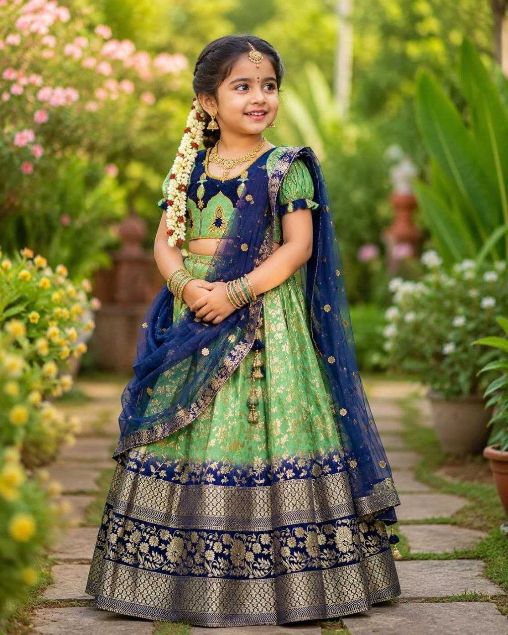 Mono Slub Kids Lehenga Choli