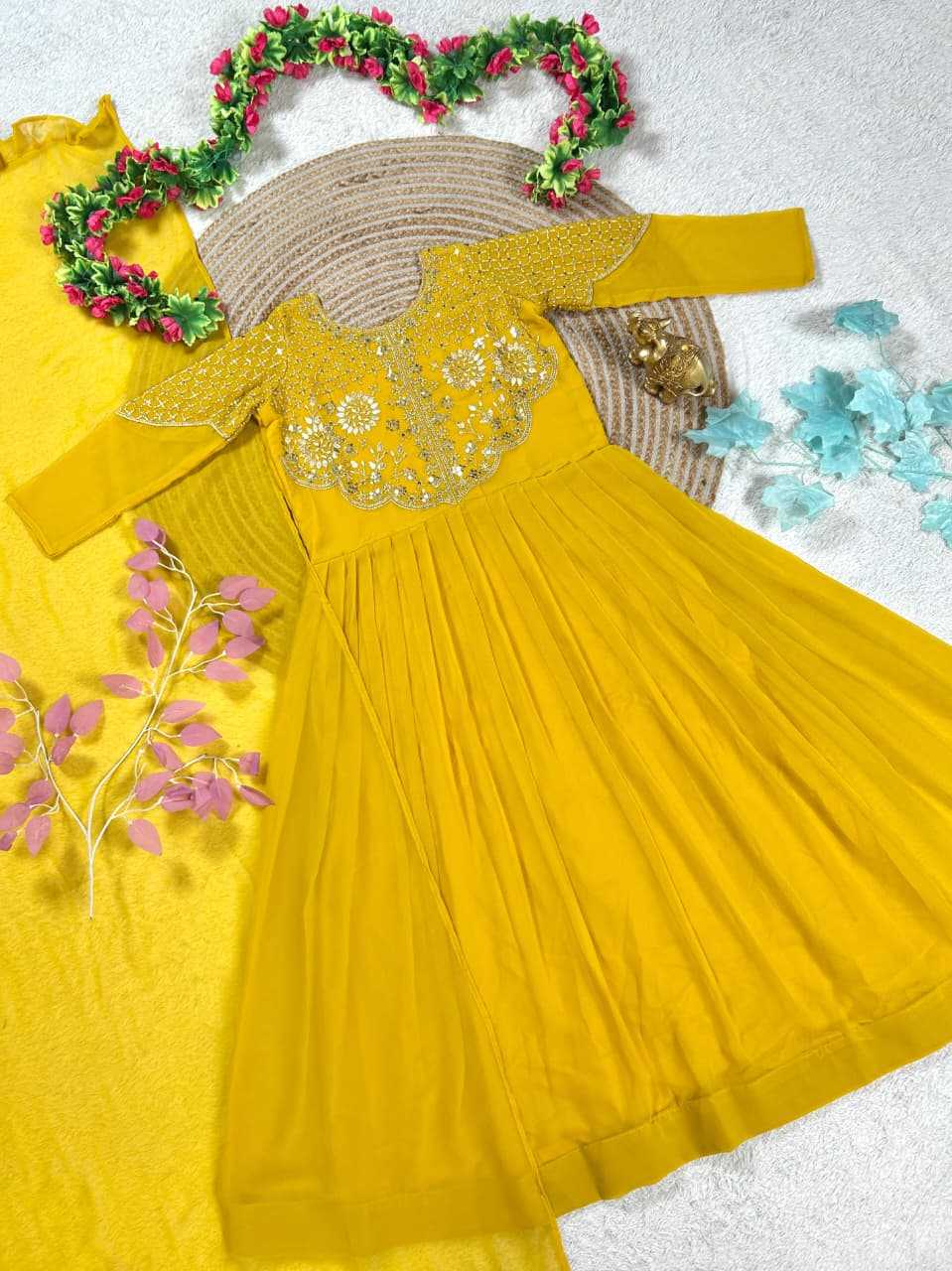 Georgette Embroidery Gown