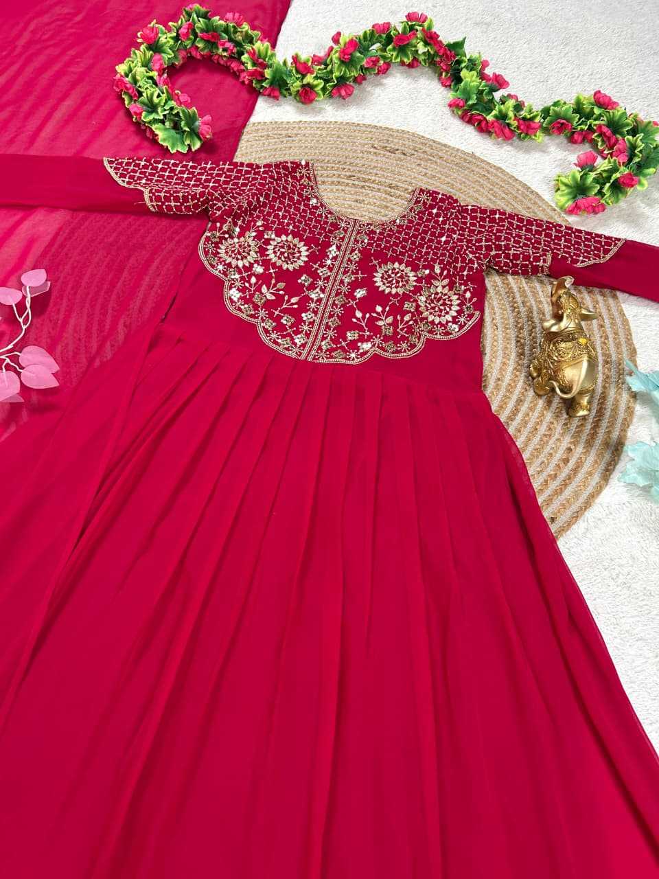Georgette Embroidery Gown