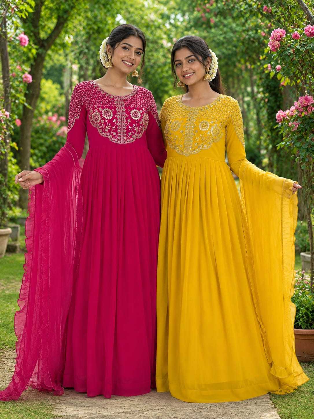 Georgette Embroidery Gown