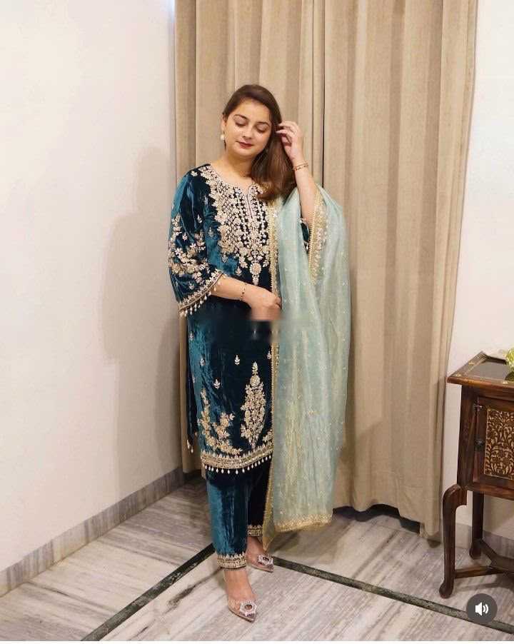 Viscose Embroidery Suit 1236