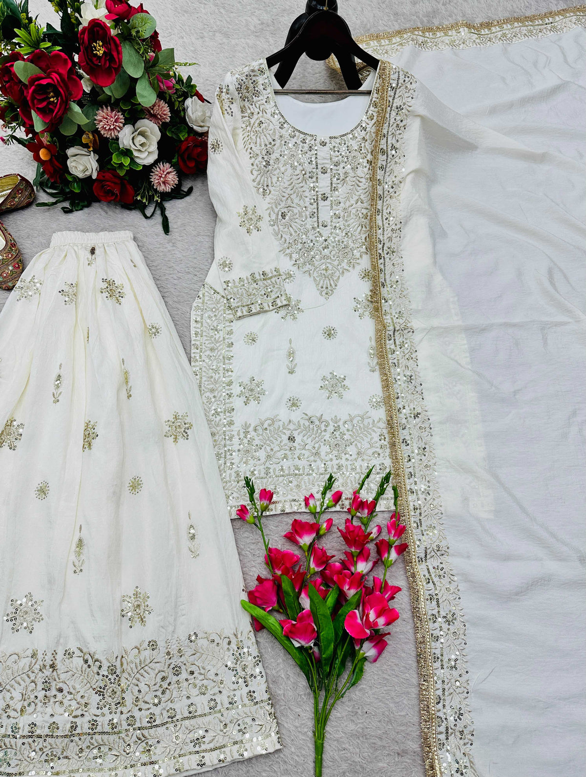 Pure Silk Sharara Salwar Suit