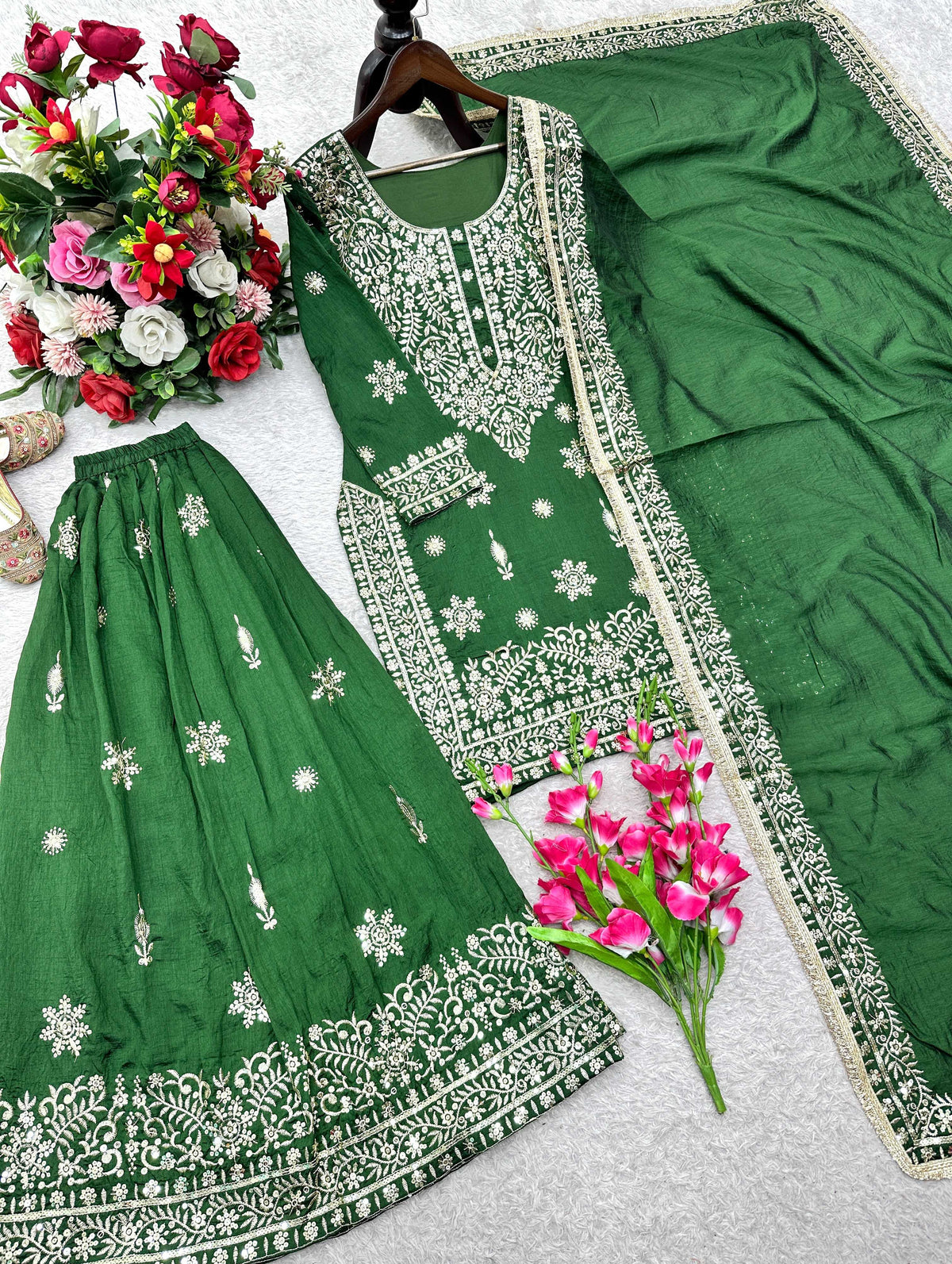 Pure Silk Sharara Salwar Suit