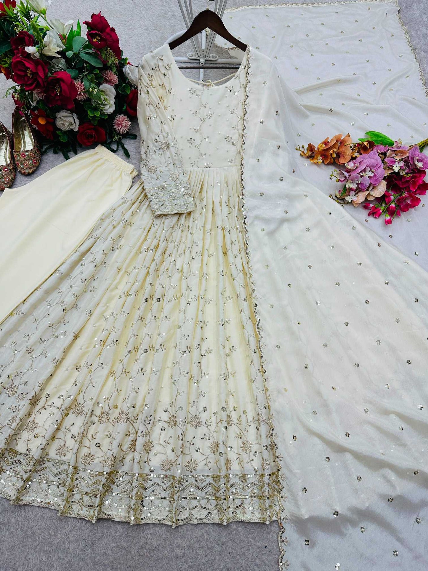 Embroidery Gown