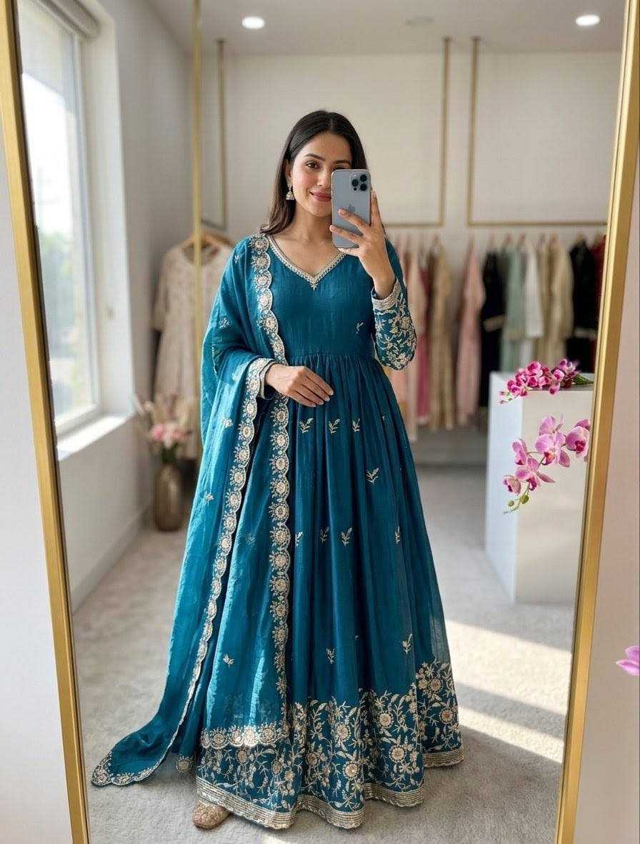 Fendy Embroidery Gown