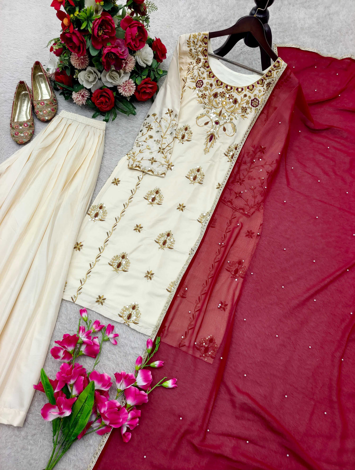 Crepe Sharara Salwar Suit 1272