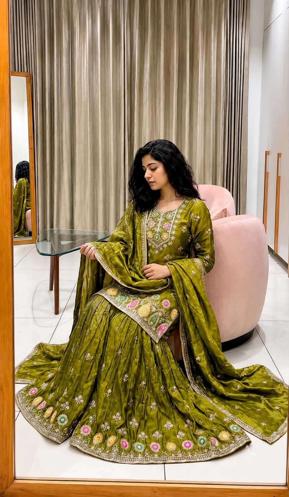 Pure Silk Sharara Salwar Suit