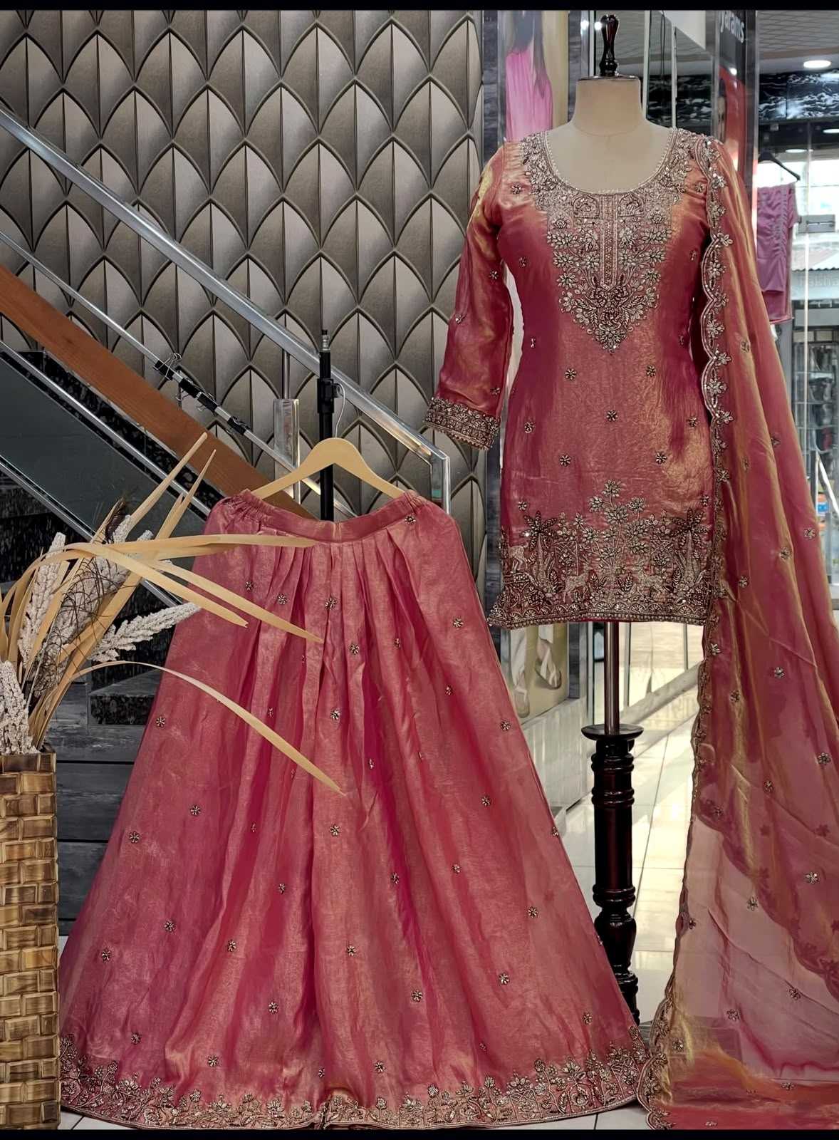 Fendy Sharara Salwar Suit in Pink