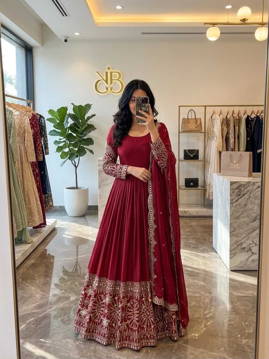 Embroidery Gown