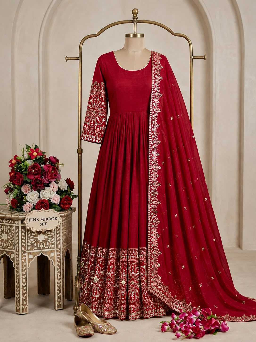 Embroidery Gown