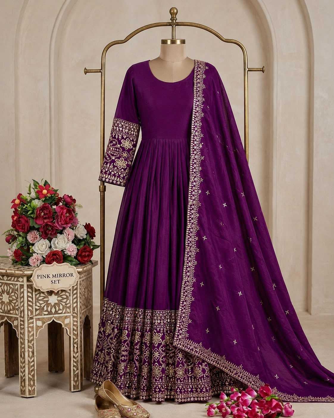 Embroidery Gown