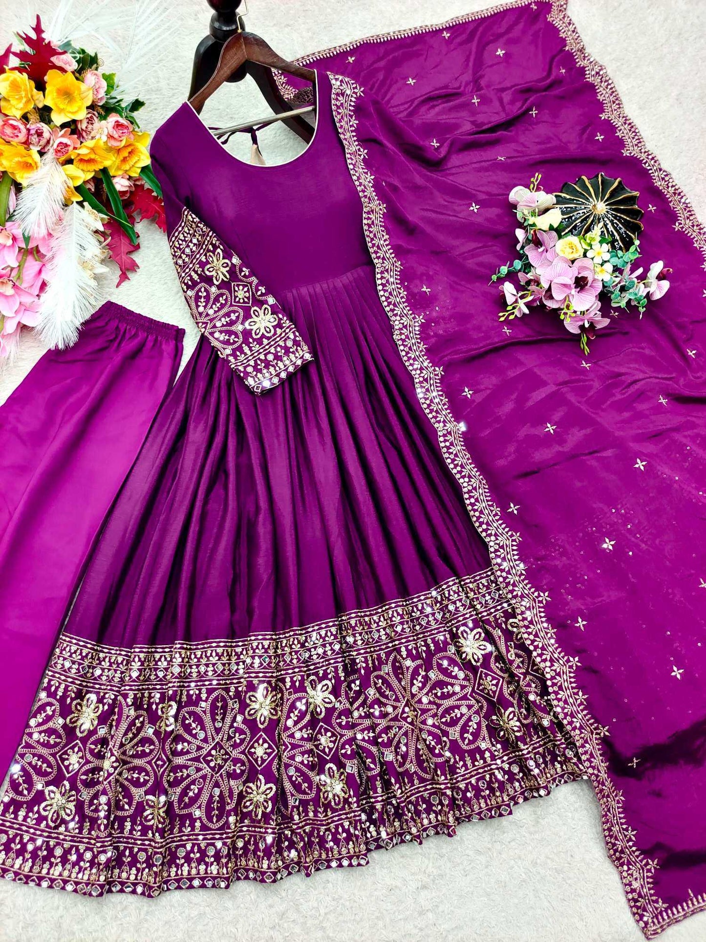 Embroidery Gown