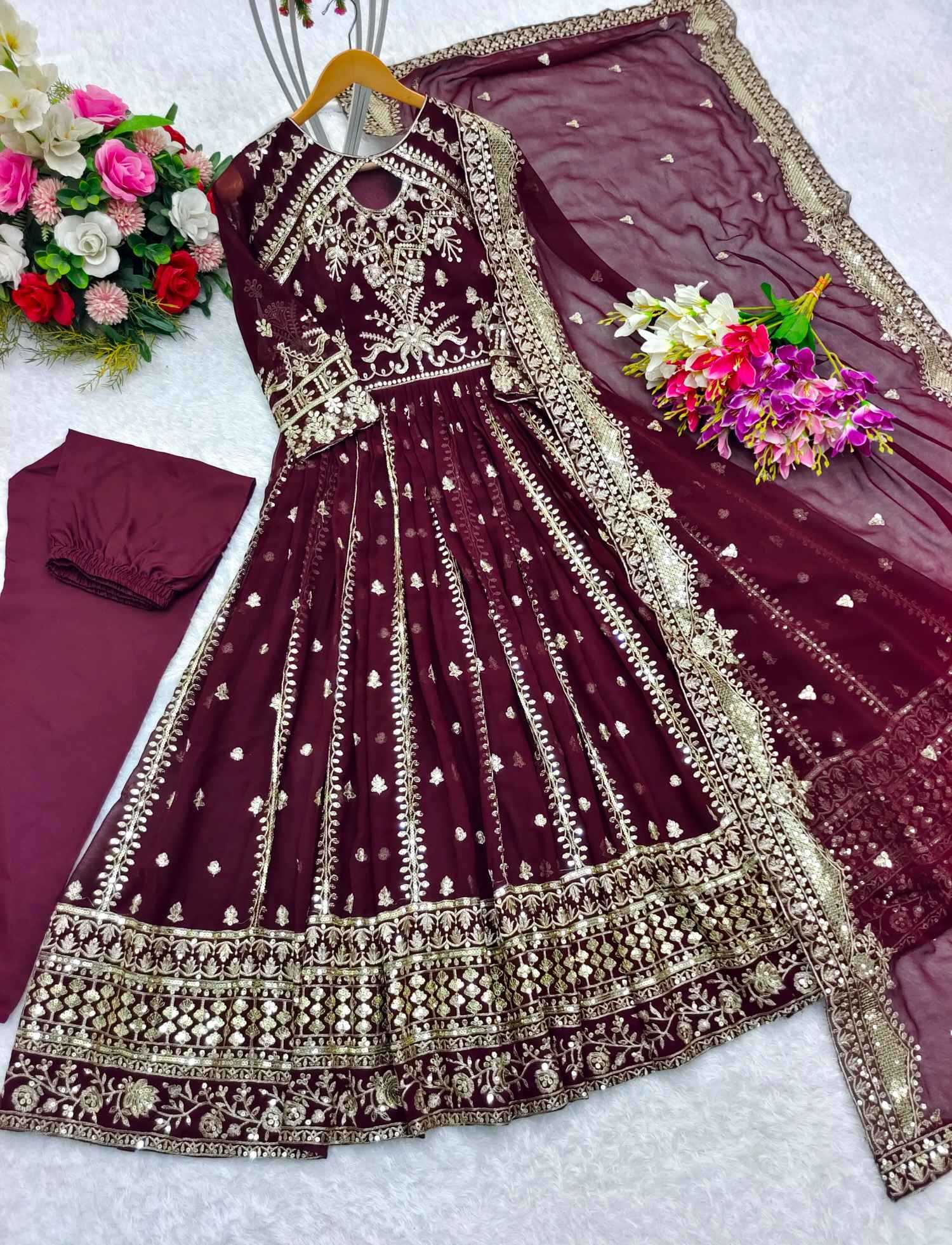 Embroidery Gown