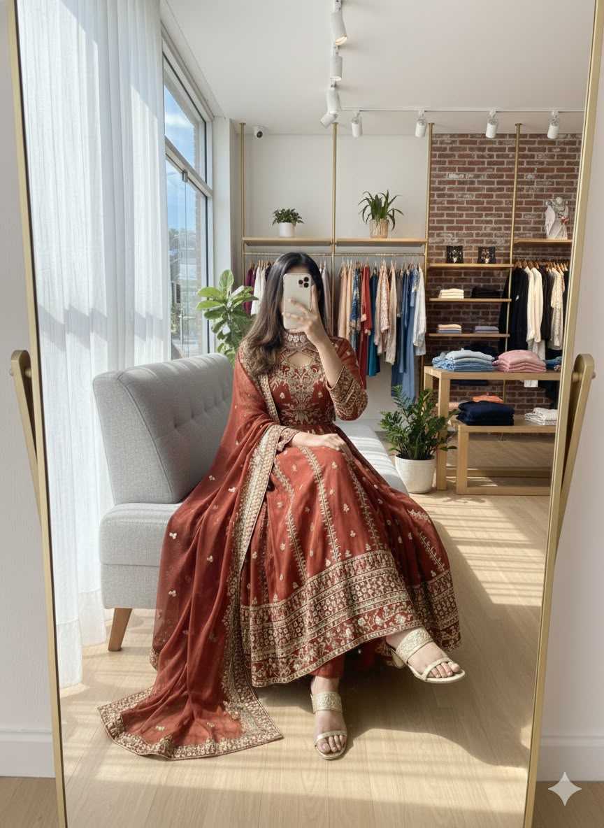 Embroidery Gown