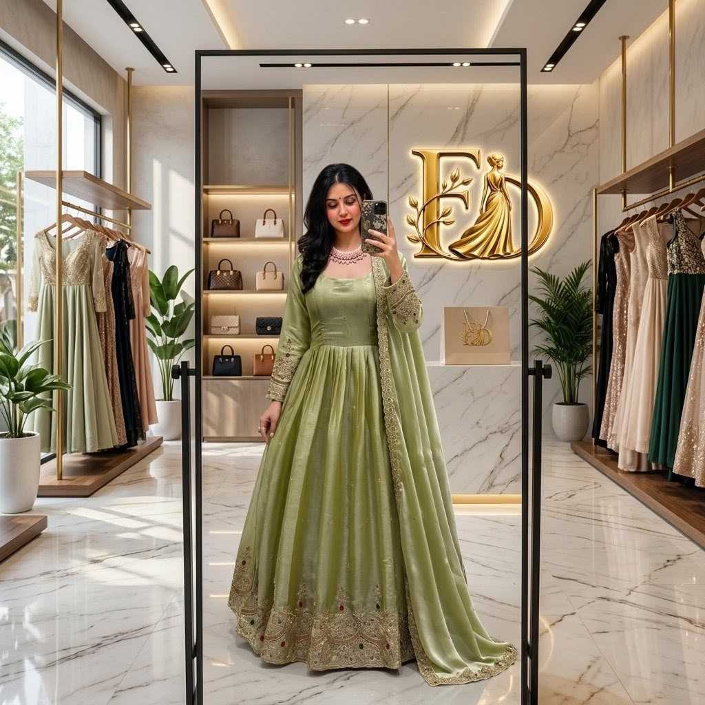 Embroidery Gown