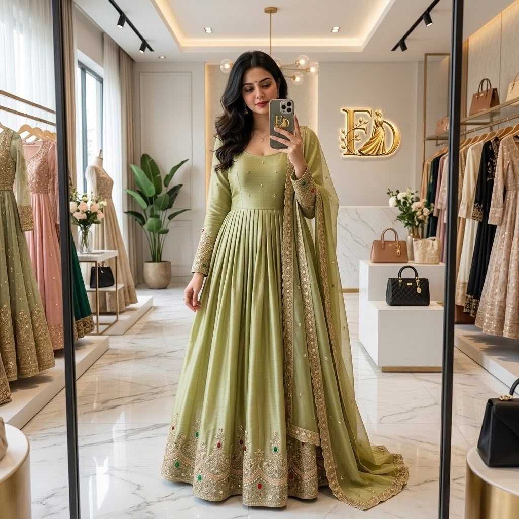 Embroidery Gown