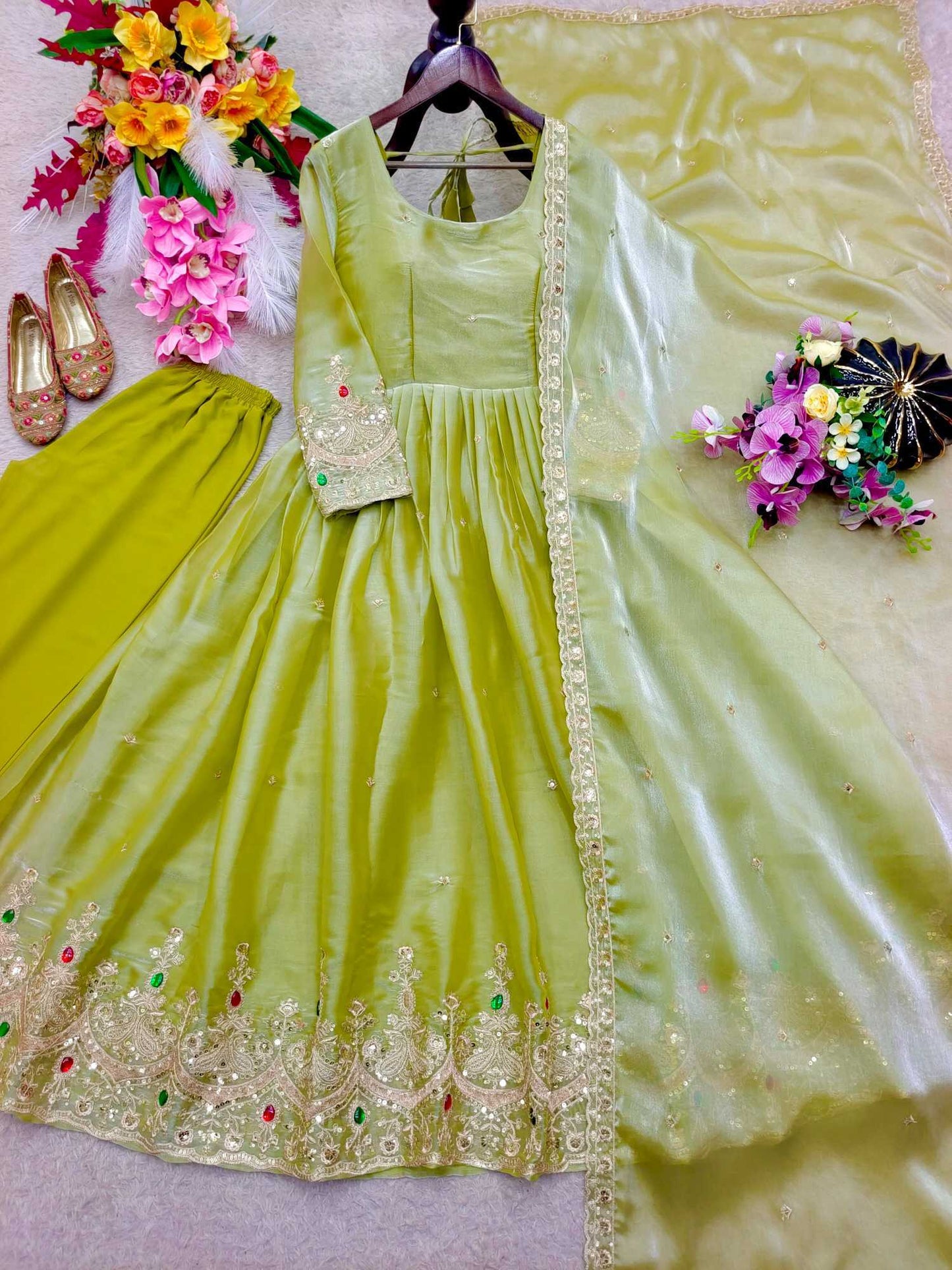 Embroidery Gown