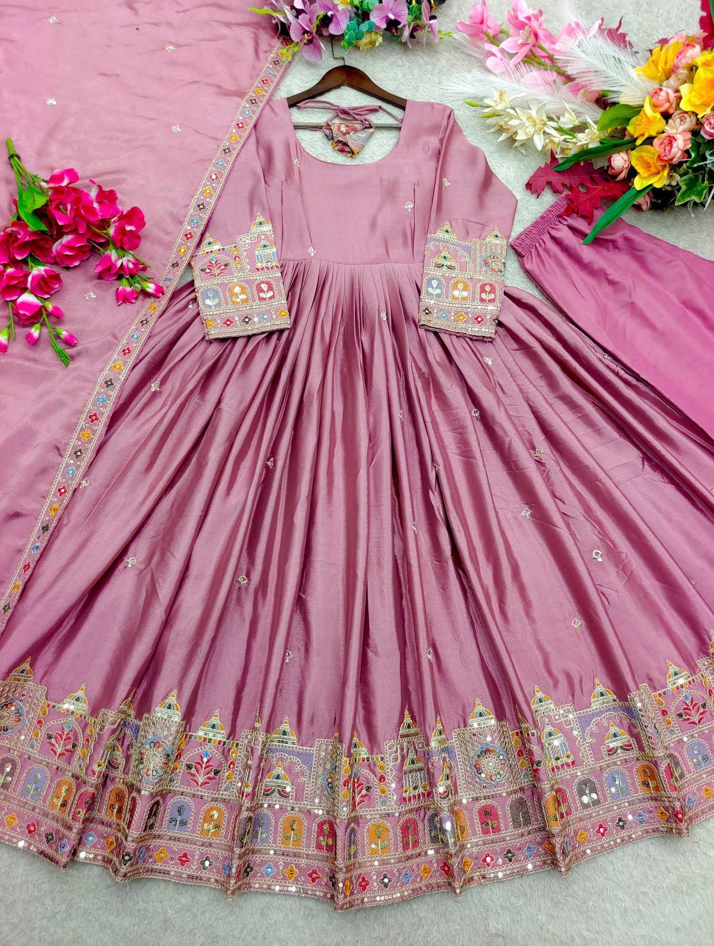 Embroidery Gown