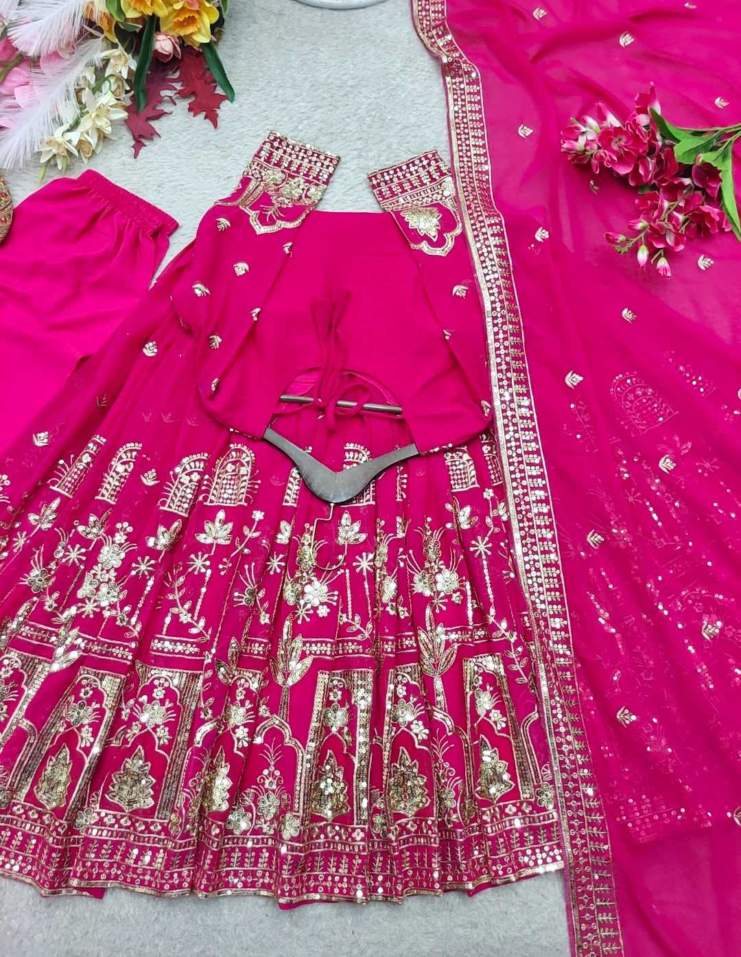 Faux Georgette Party Gown