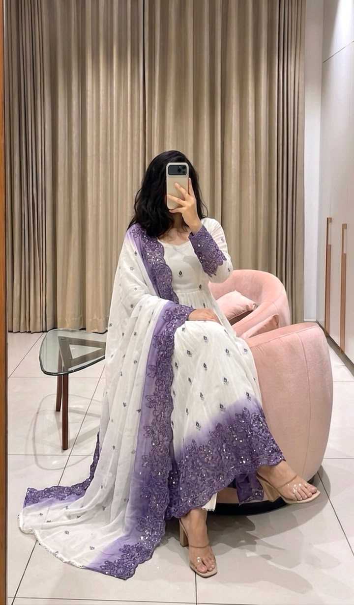 Georgette Embroidery Gown