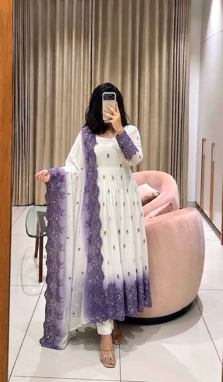 Georgette Embroidery Gown