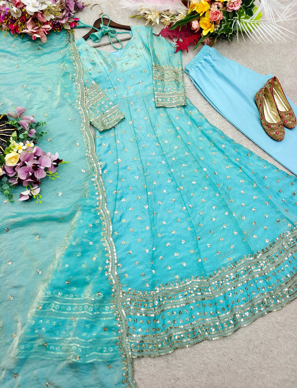 Cotton Embroidery Gown 812