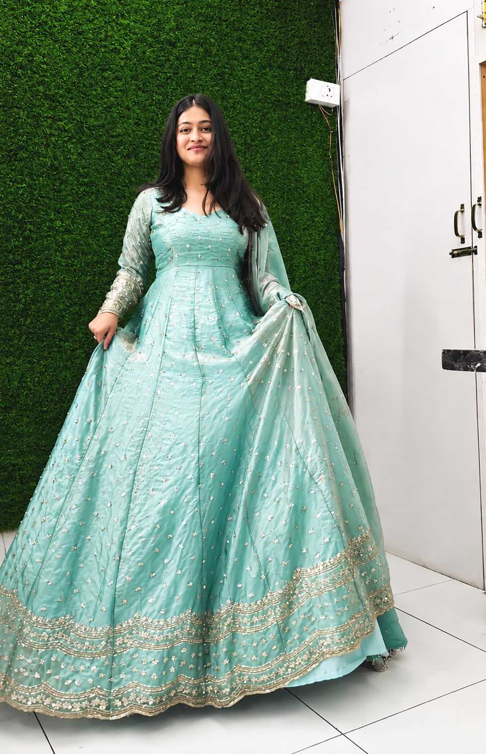 Cotton Embroidery Gown 812