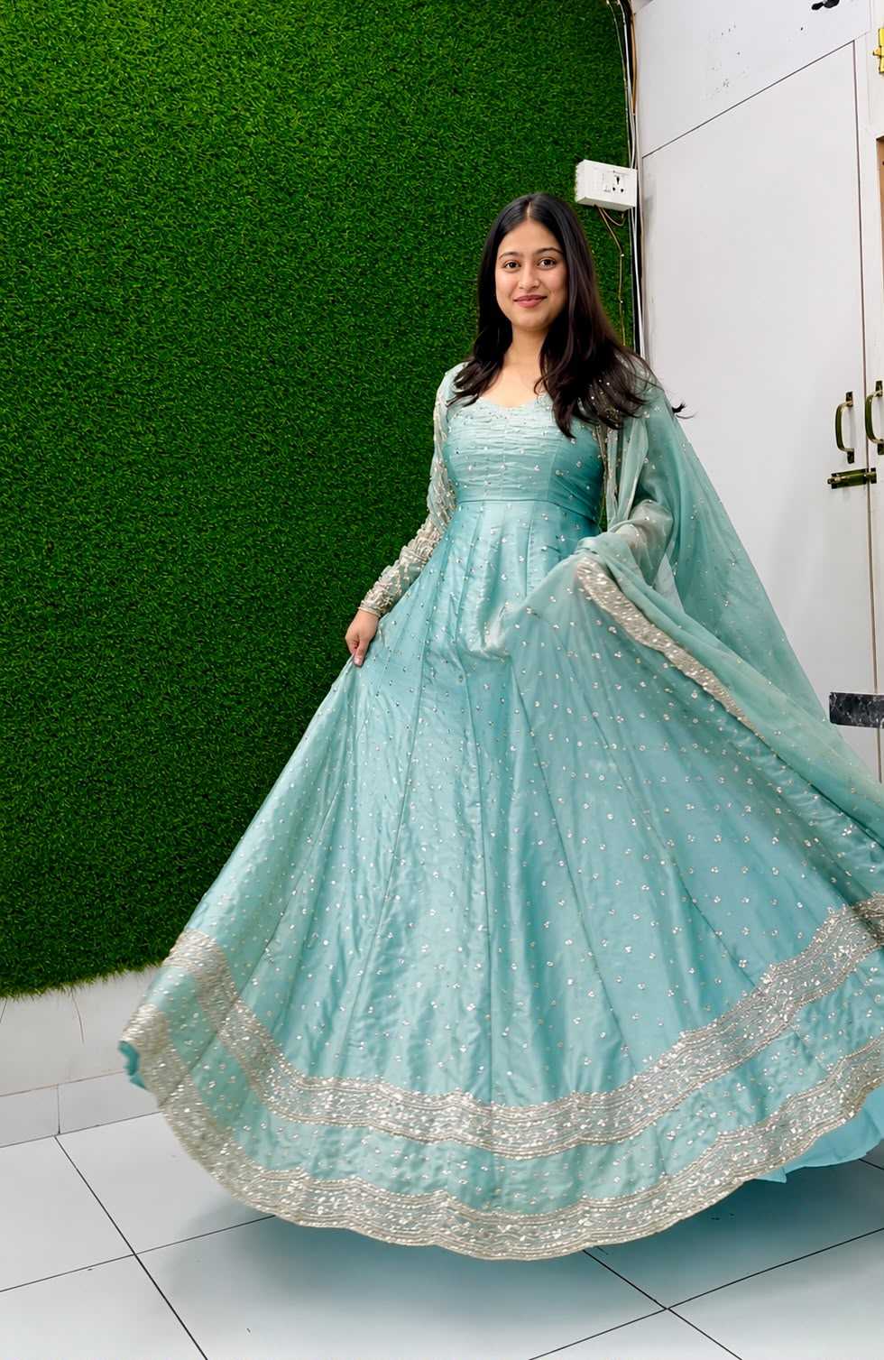 Cotton Embroidery Gown 812