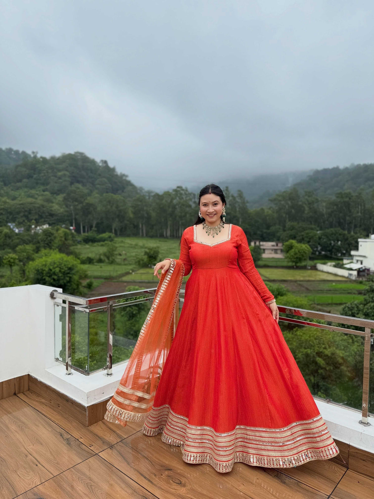 Heavy Roman Silk Embroidery Gown 813