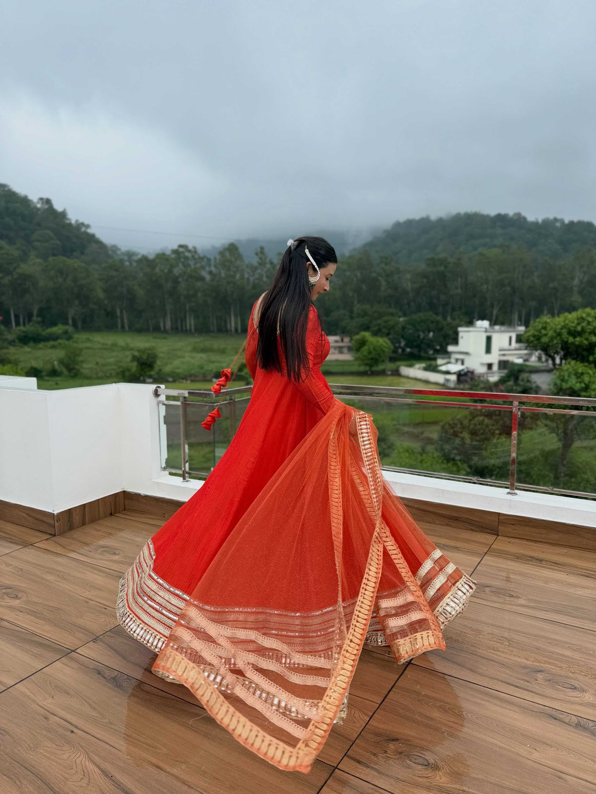 Heavy Roman Silk Embroidery Gown 813
