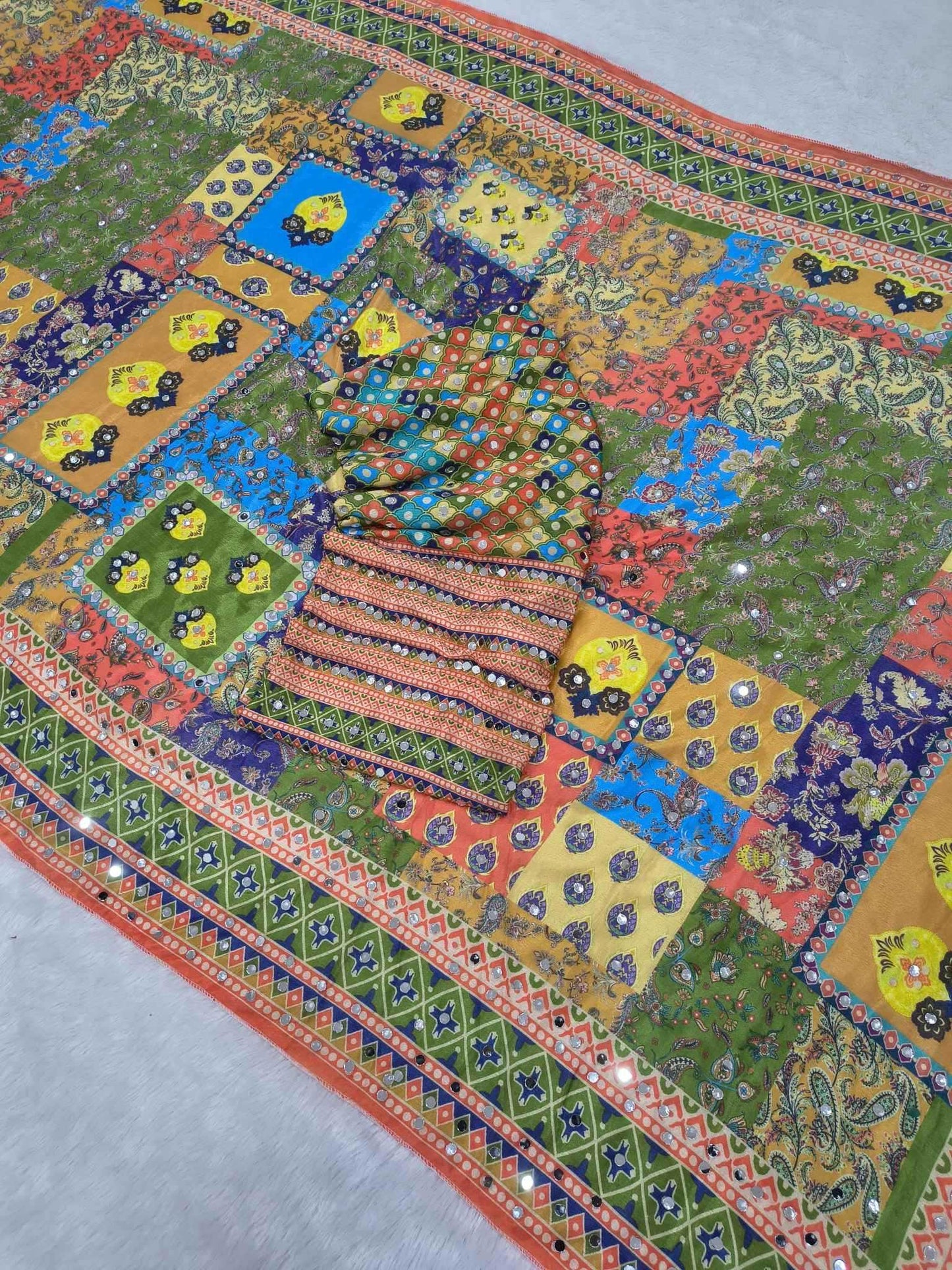 Chinon Silk Traditional Saree