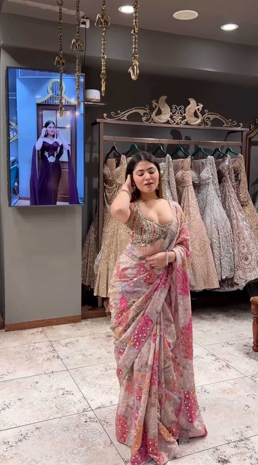 Tabby Silk Party Wear Saree