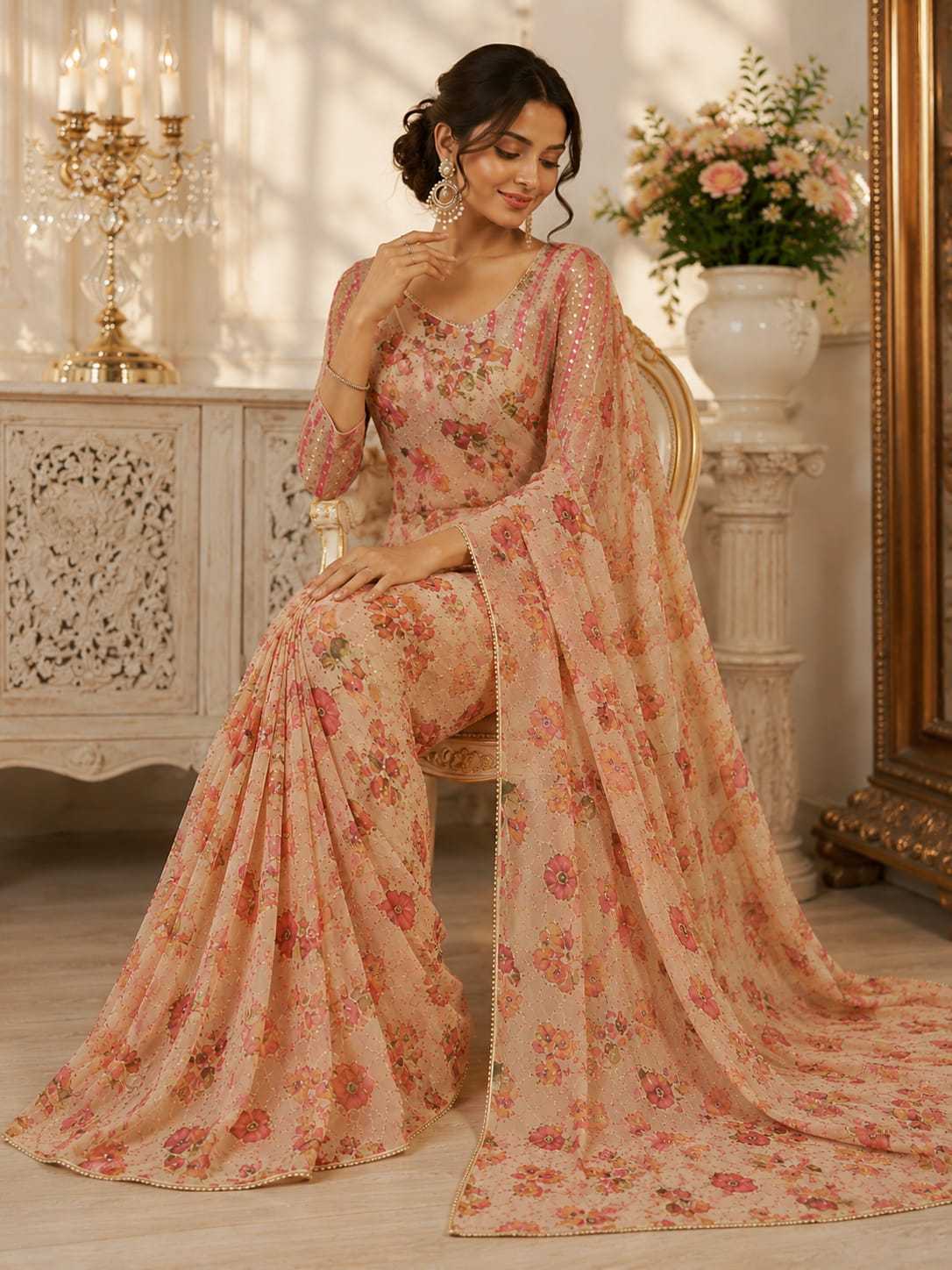 Tabby Silk Traditional Saree