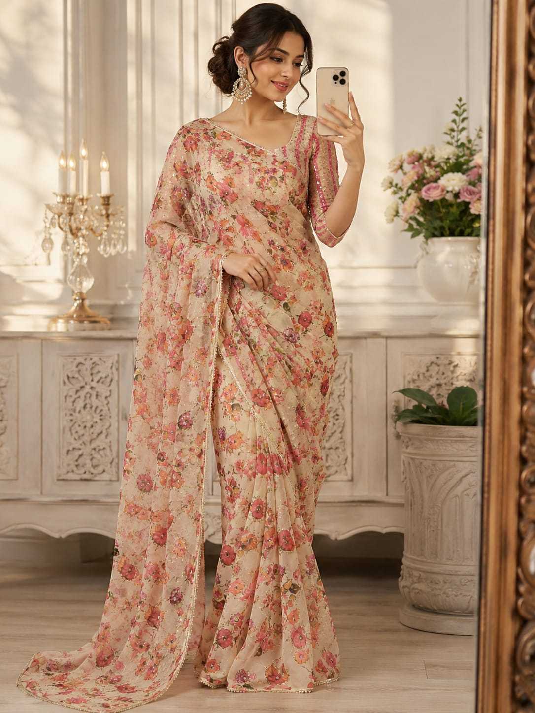 Tabby Silk Traditional Saree