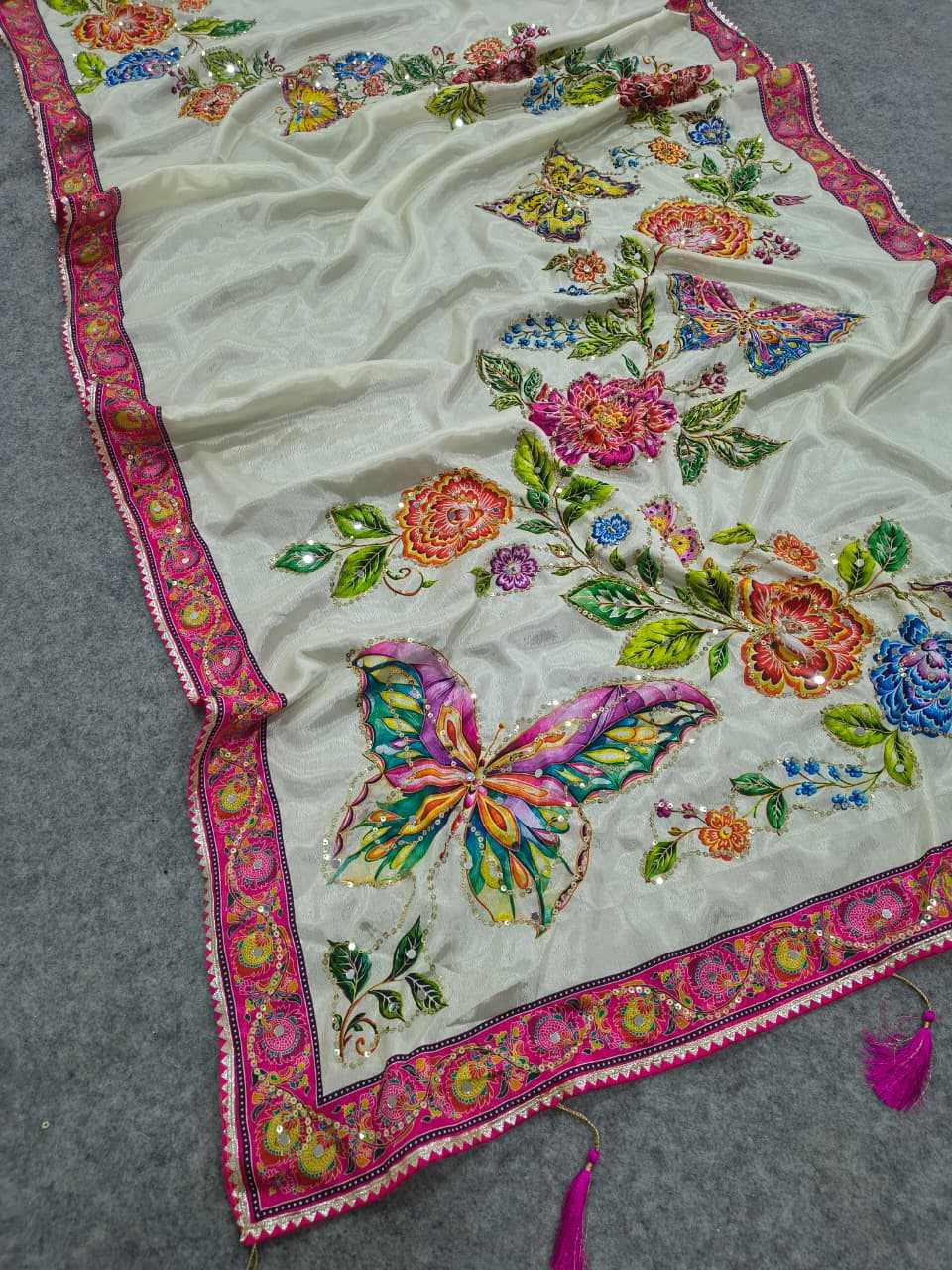 Chinon Sequin Saree