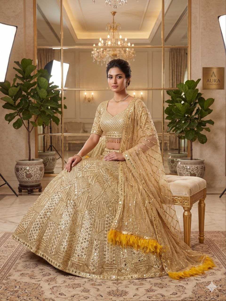 Soft Net Designer Lehenga