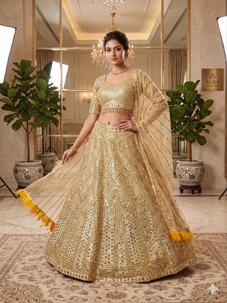 Soft Net Designer Lehenga