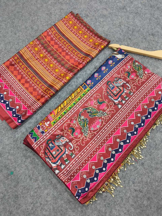Chinon Silk Soft Saree JT-144226