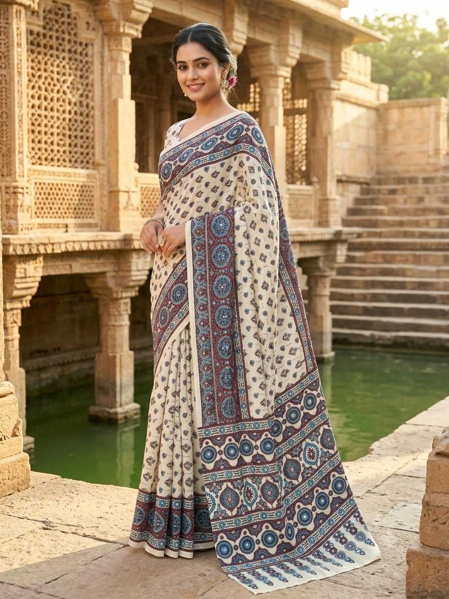 Chinon Silk Printed Saree