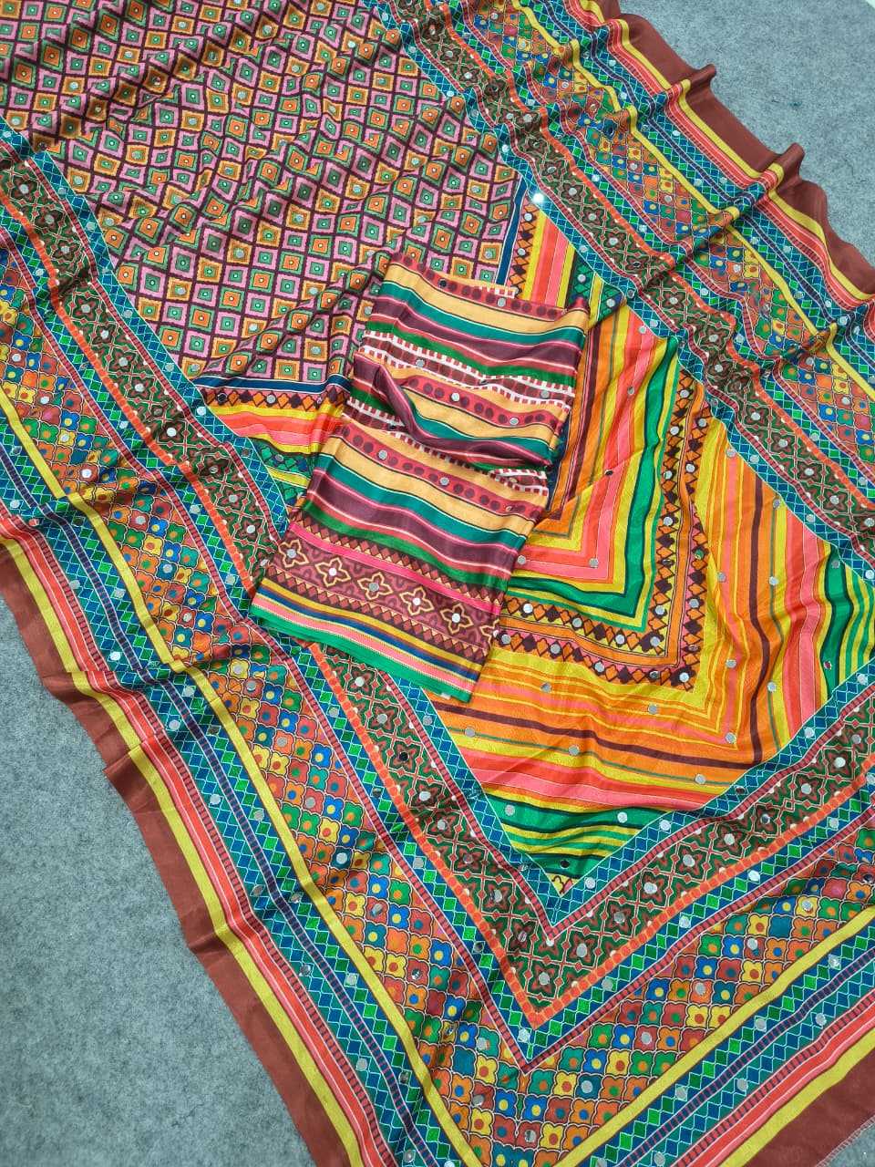 Chinon Silk Printed Saree