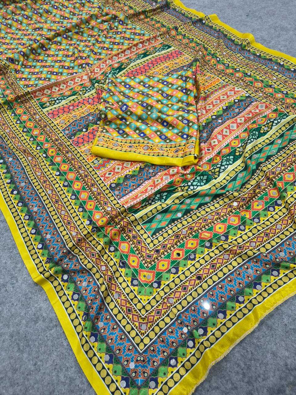 Chinon Silk Printed Saree