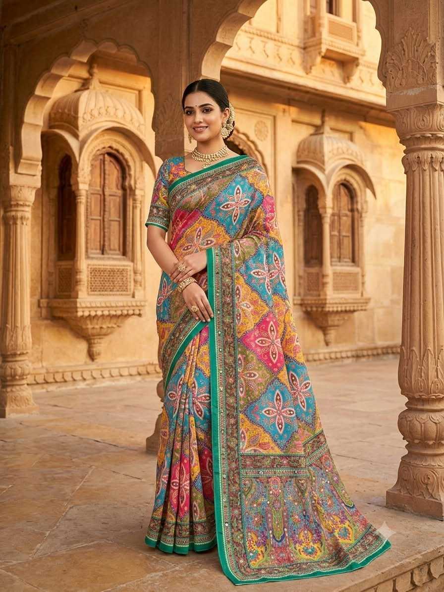 Chinon Silk Printed Saree