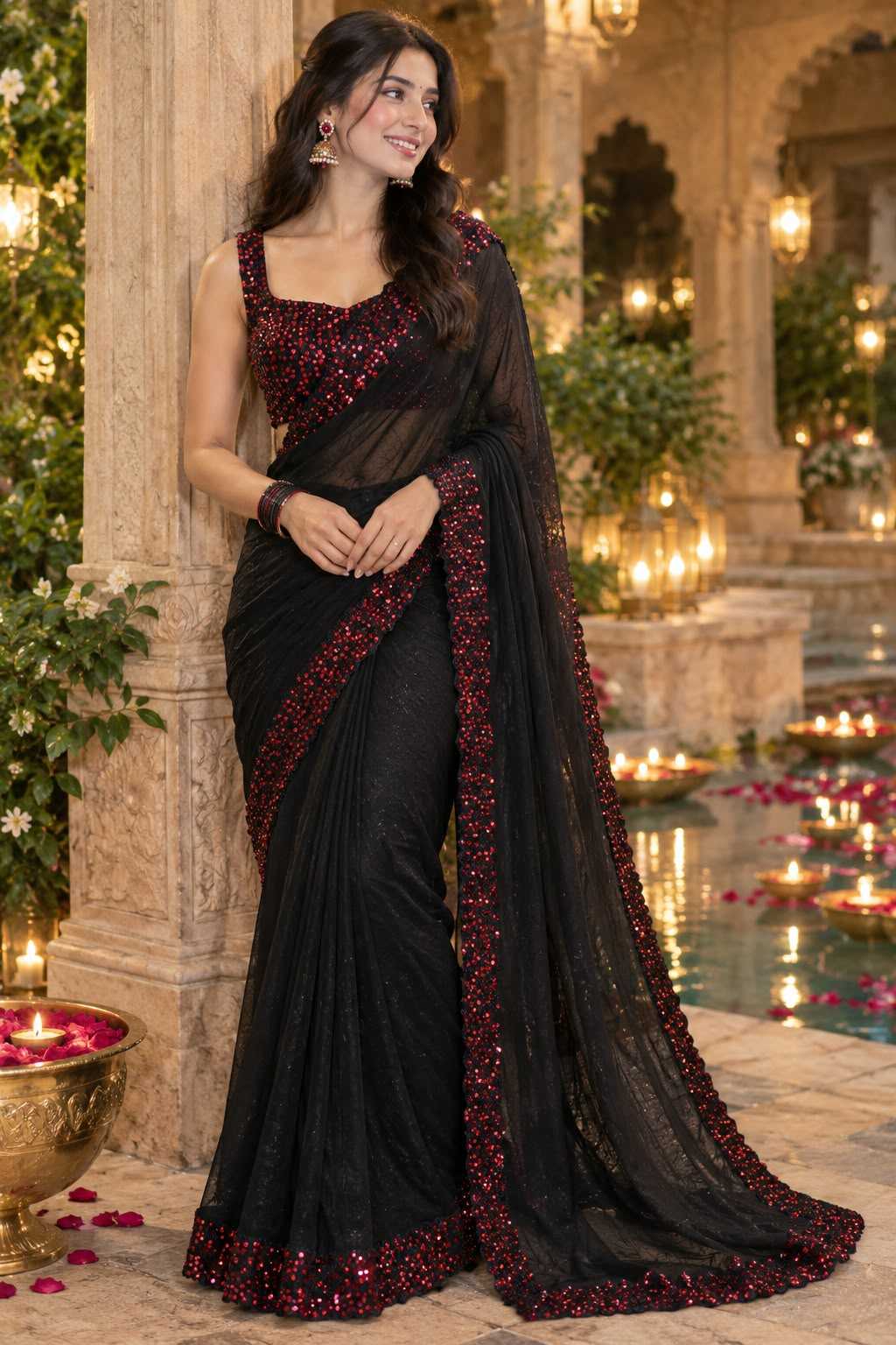 Ishani Premium Georgette Designer Saree