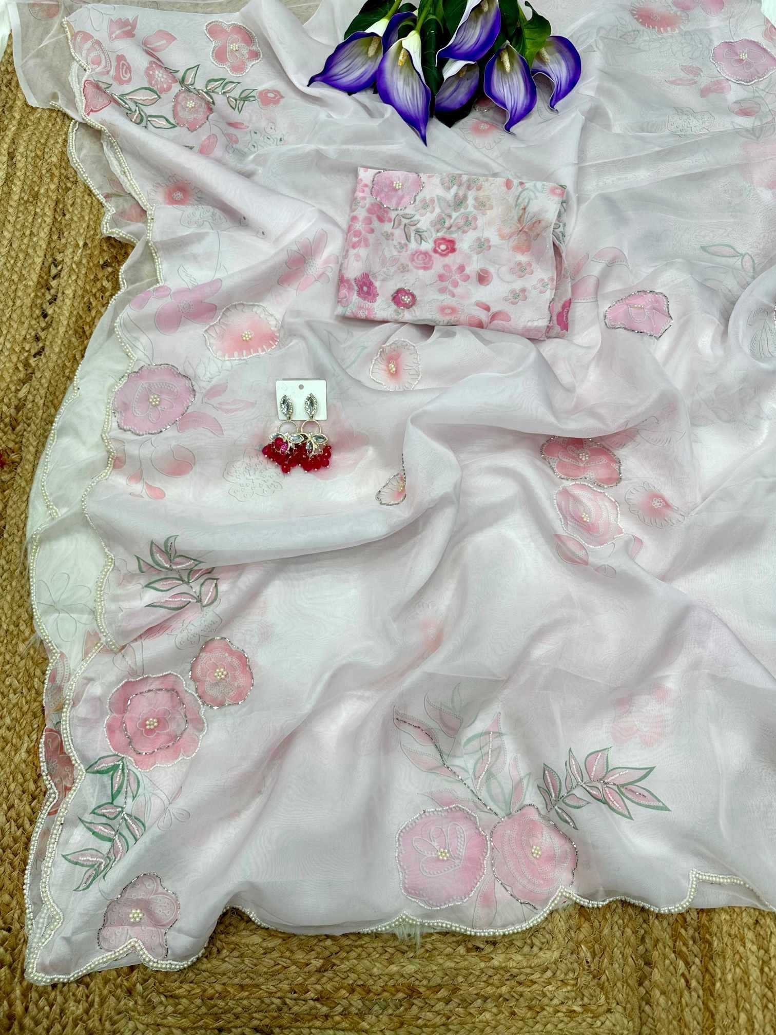 Tabby Silk Printed Saree