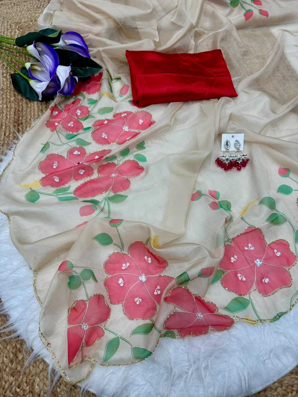 Dhanika Tabby Silk Printed Saree