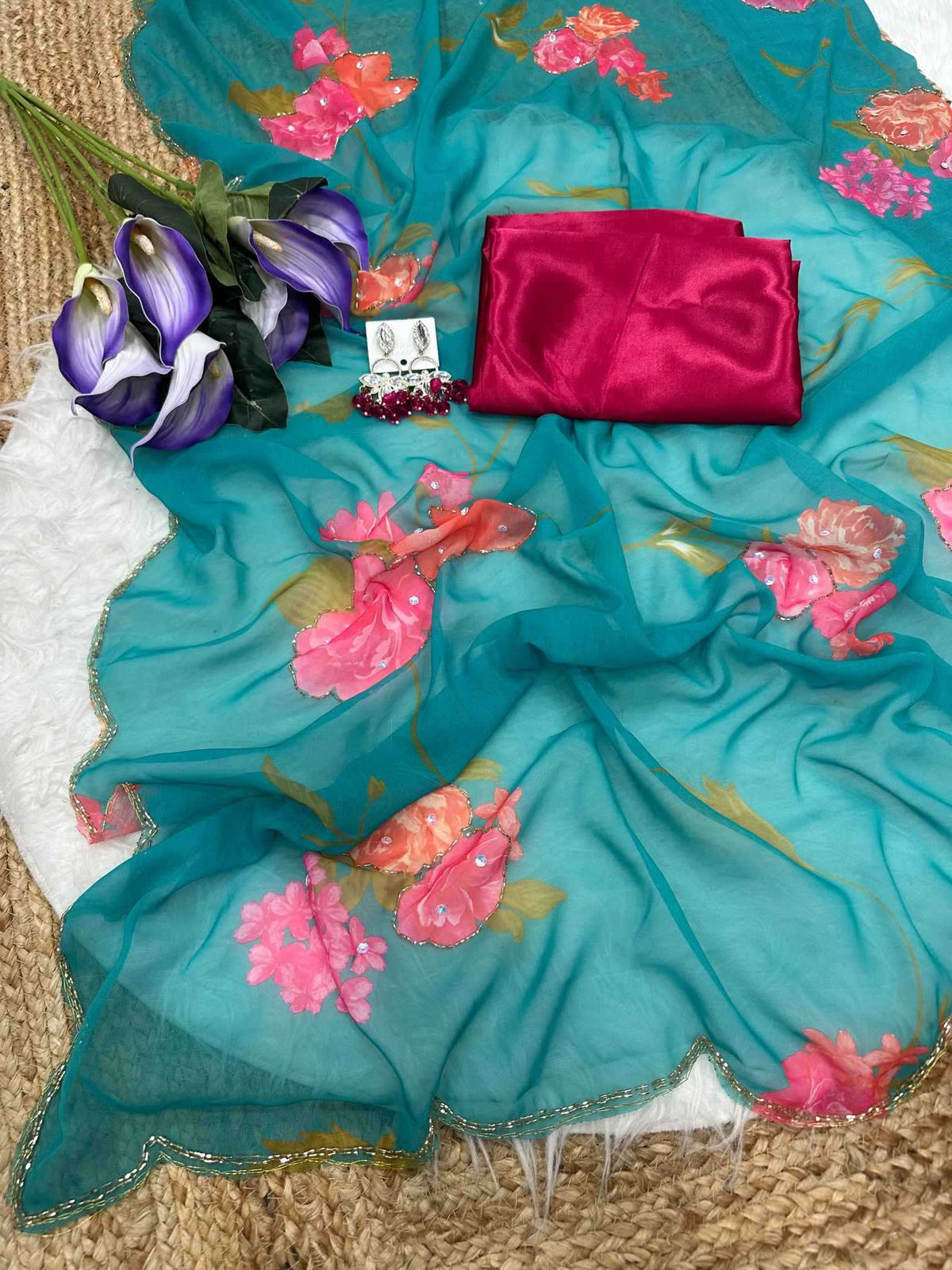 Dhara Georgette Printed Saree