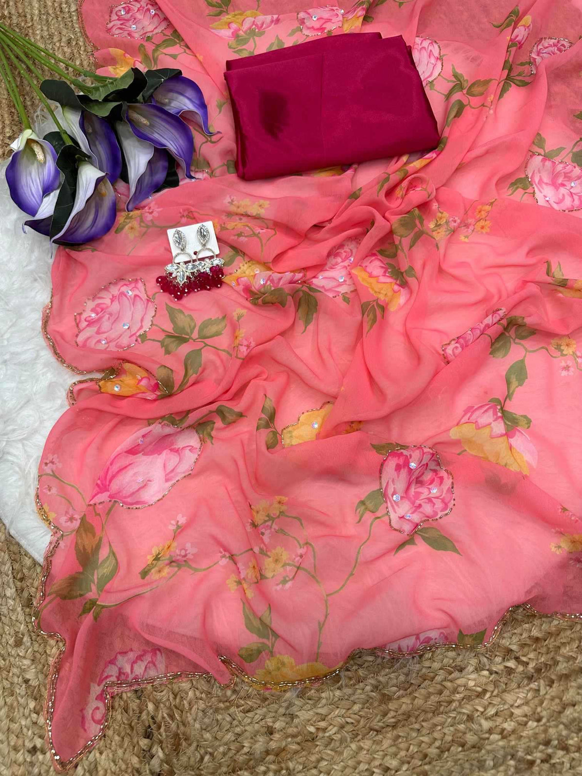 Dhara Georgette Printed Saree