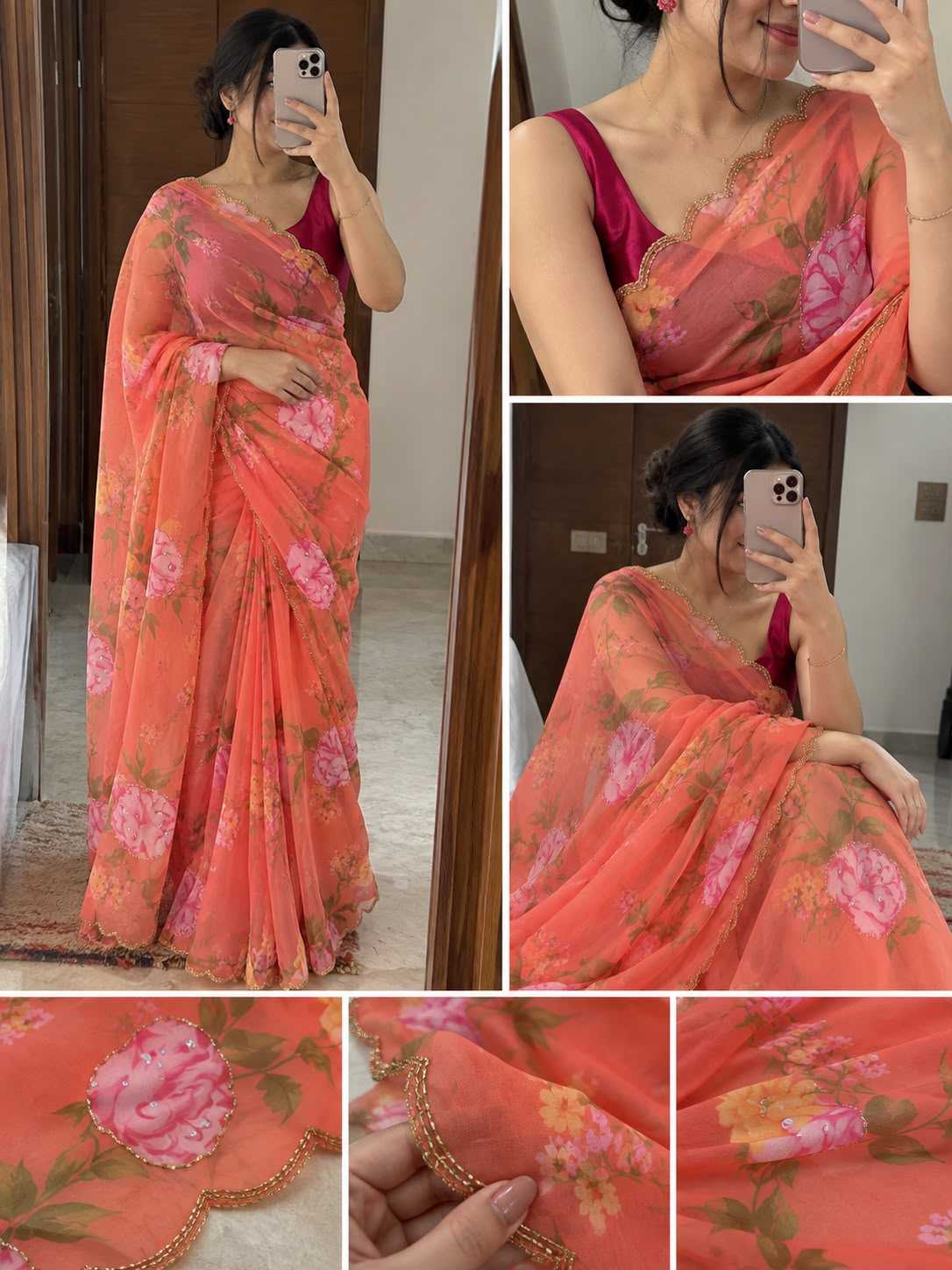 Dhara Georgette Printed Saree